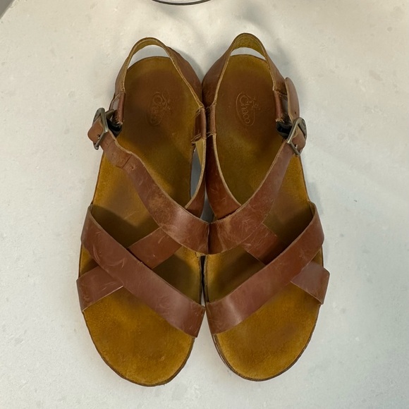 Chaco Wayfarer Leather Sandals Size 9 - Picture 1 of 4